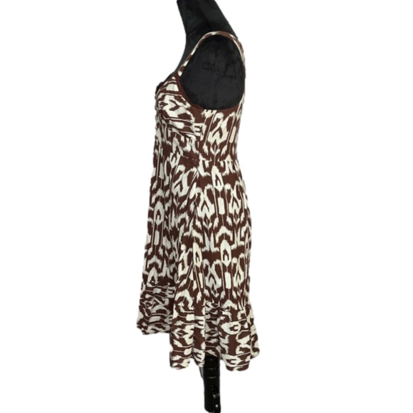 Fire Los Angeles Brown and White Halter Dress size M   New With Tags - Picture 2 of 12